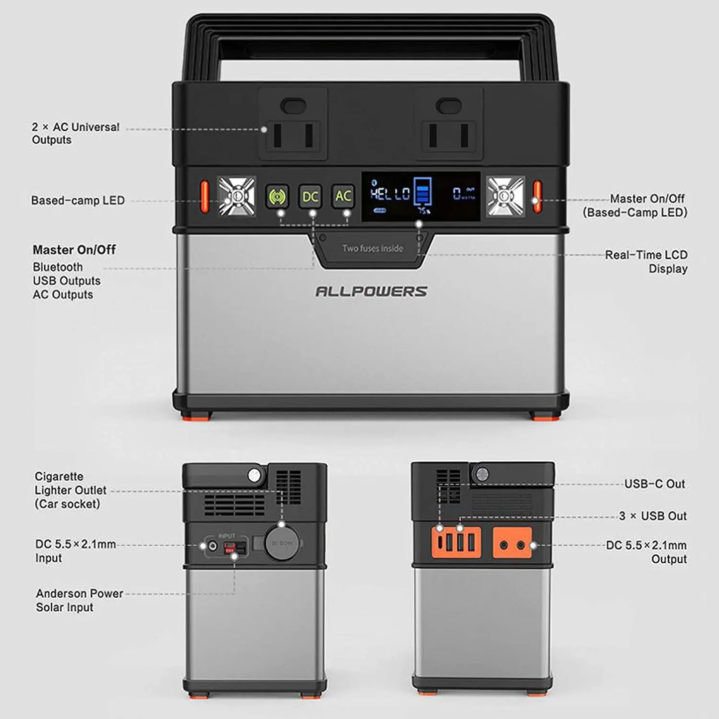 Multi-Function 300W 100-240v Outdoor Power Station